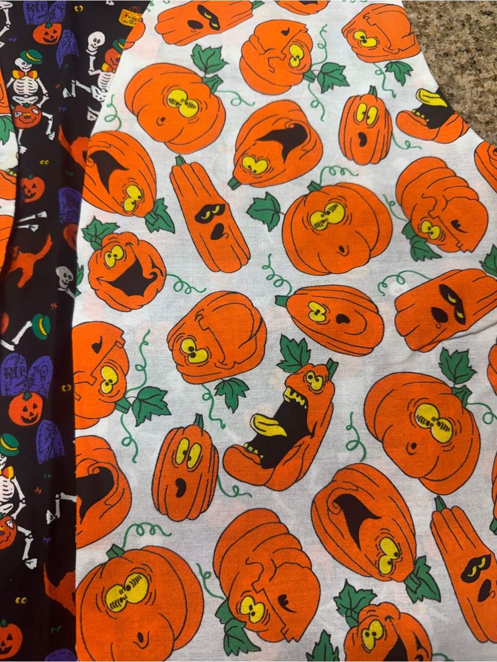 Large Halloween Pumpkin & Skeleton Halloween Vest - Black/Orange - Picture 2 of 4